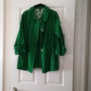 green short coat